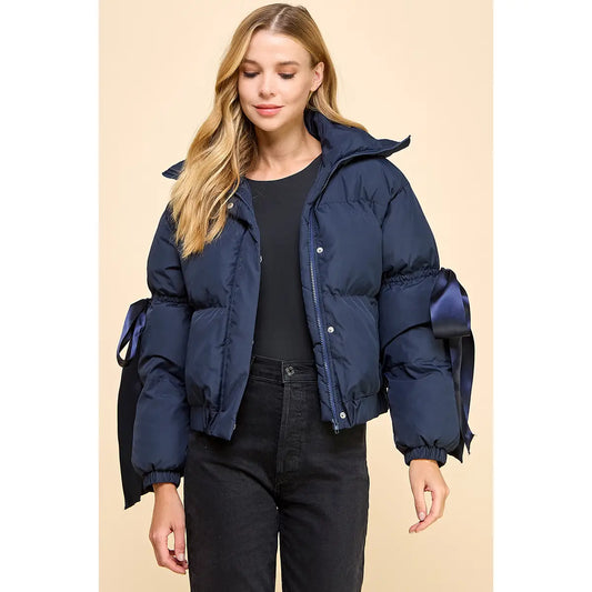 Luna Bow Jacket (Dark Blue)