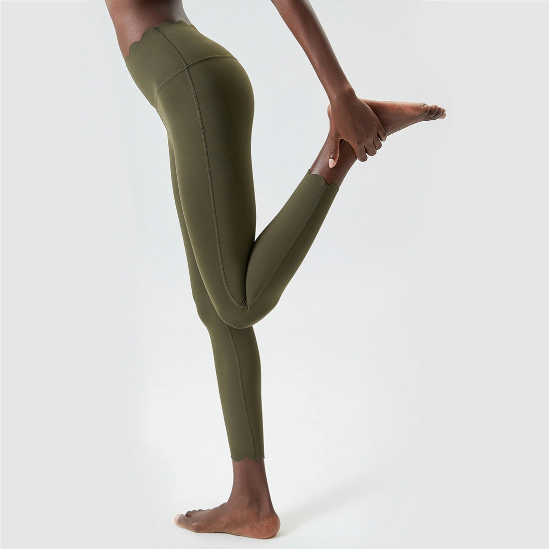 Michelle Army Green Workout Leggings (set)