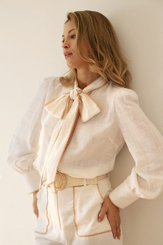 Megan Lenin Bow Blouse (Set)