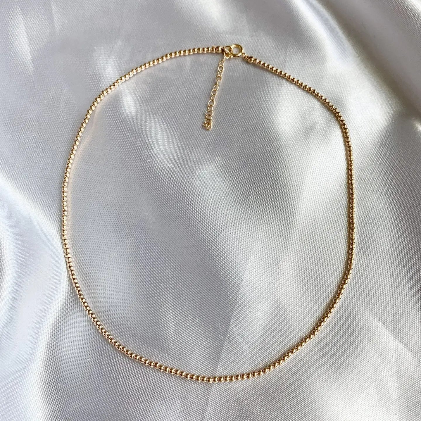 Susan Gold Bead Necklace