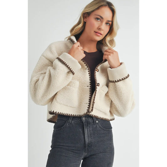 Anna Sherpa Cropped Jacket