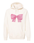 Creme (front only) Bow Hoodie