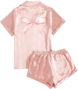 Pink Bow Pajama Set