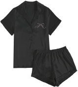 Black Bow Pajama Set