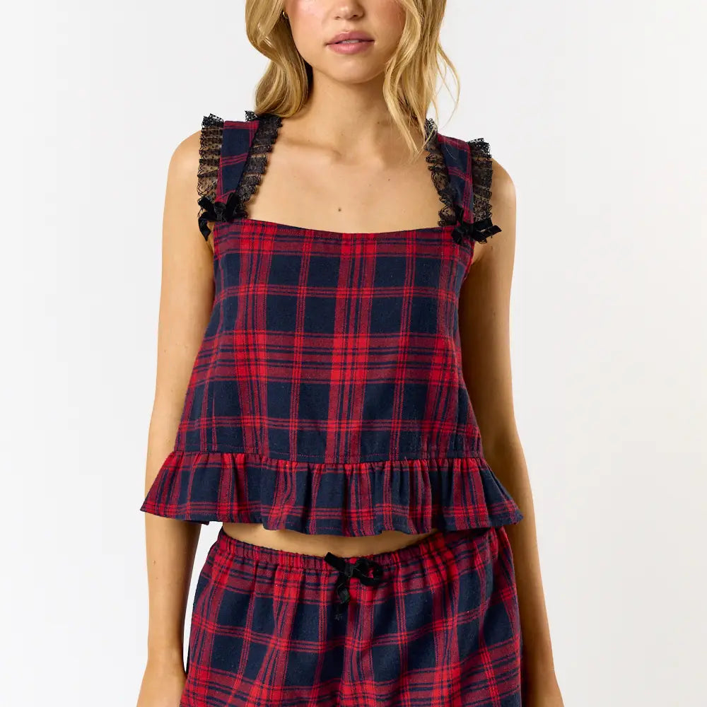 Ashley Flannel Tank Pajamas