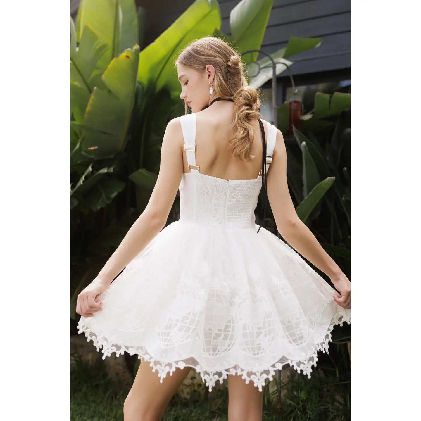 Olivia Globe White Dress