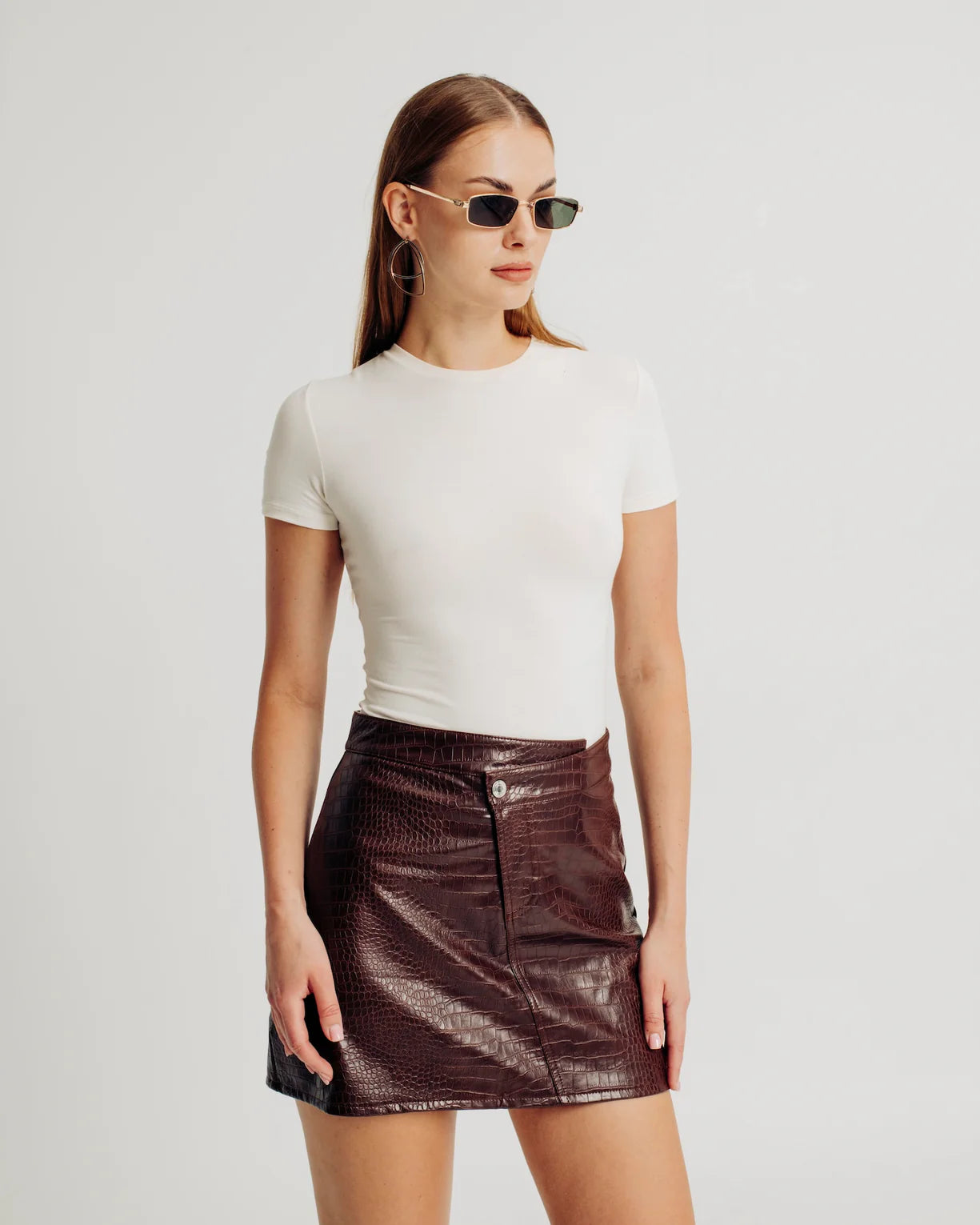 Samantha Snake Leather Skirt