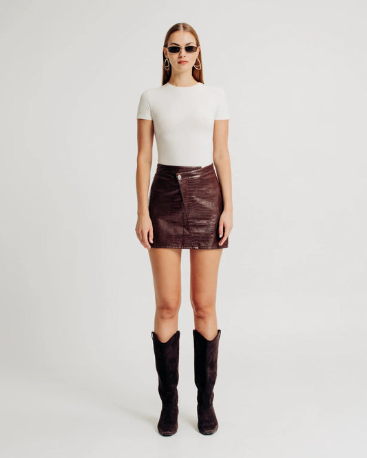 Samantha Snake Leather Skirt